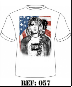 CAMISETA BRANCA - KURT COBAIN